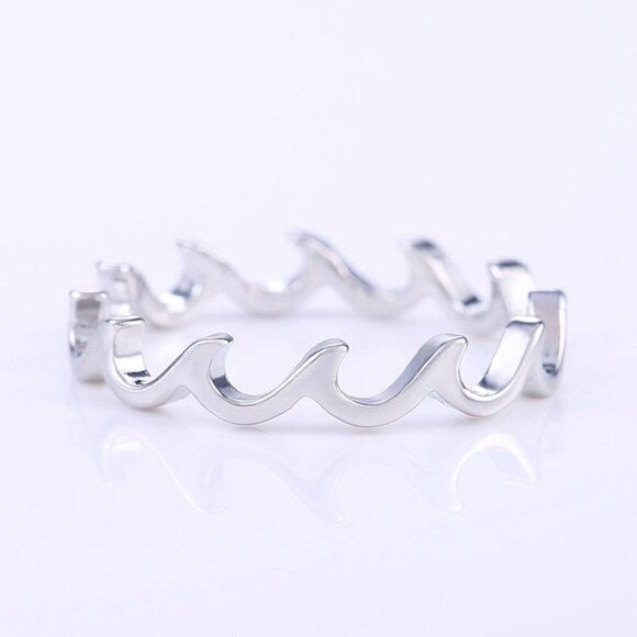 ✨ Wave Fire Minimalist Simple Trendy Anillos Lovely Rings for Women, PD0… - Picture 3 of 6